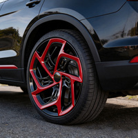 Nouvelles jantes Orida 16 pouces en alliage d'aluminium forgé noir à rayons multiples, multi-PCD, ajustement personnalisé, vente en gros directe usine