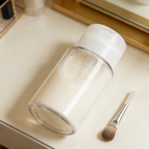 Clear Empty <b>Makeup</b> Remover Bottle With Pump Flip Lid Portable Travel Decanter For Toner And Nail Polish Remover - Product Image 4