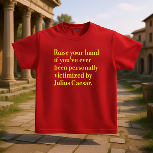 Camiseta 'Victimizado por César', Camiseta del Imperio Romano, Camiseta de meme divertido, Regalo de broma, Camisetas divertidas, Camiseta 'Dumb Shirts That Go Hard', Camiseta 'Cursed' - Product Image 3