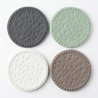Plateau à encens personnalisé en céramique en forme de biscuit - Surface mate granulée, bord perlé, sous-verre multifonctionnel / accessoire photo - OEM
