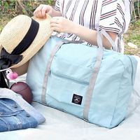 Sac de voyage pliable et léger en tissu Oxford, imperméable, multi-usages, avec fermeture éclair et logo personnalisé, idéal pour le rangement en gros