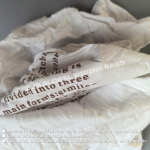 Trapos de Algodón Blancos Impresos de Alta Calidad y Bajo Costo, una Opción Práctica y Sostenible para la Limpieza en el Lugar de Trabajo - Product Image 4