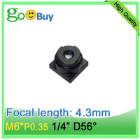 Objectif M6*P0.35 EFL 4.3mm FOV 67 Degrés pour capteur 1/3.2, objectif sténopé HD 5MP pour reconnaissance faciale, support 8*8mm, objectif pour téléphone portable