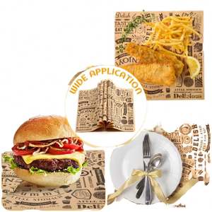 Custom High Quality Eco Baking Paper Coated PE Single Side Hamburger and Fried Chicken Fast Food <b>Sandwich</b> Packaging <b>Boxes</b> - Product Image 1