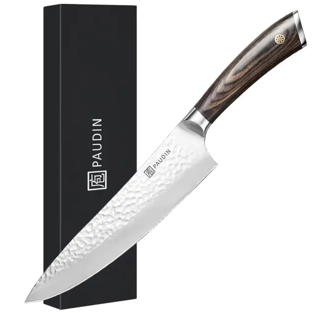 8 אינץ 'גרמנית סכין שף נירוסטה עם סכין ידית pakkawood