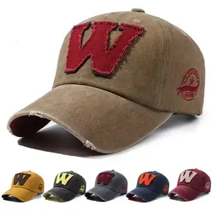 Washed W Style Sticker Dad. Truck Driver Baseball Cap