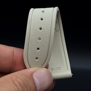 Chất Lượng Cao Không Thấm Nước Thể Thao Lặn Watchband 20/21/22Mm Cao-Độ Bền Kéo Sang Trọng Fkm Cao Su Đồng Hồ Dây Đeo Sailcloth Kết Cấu - Product Image 4