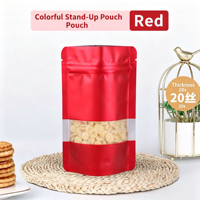 Sachet refermable personnalisé en aluminium réutilisable avec fermeture éclair, pochette verticale pour thé, aliments pour bébés, collations et céréales diverses, emballage scellé