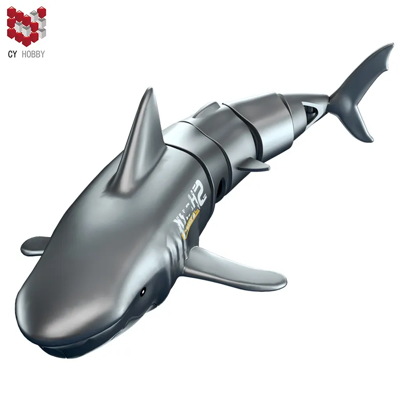 Brinquedo de tubarão simulado de 2.4 GHz RC, brinquedo de tubarão com controle remoto elétrico, jato de água para crianças, presente