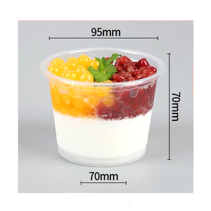 Stampa Logo di vendita calda <span class=keywords><strong>Yogurt</strong></span> usa e getta 5Oz 8Oz 9Oz tazze da imballaggio per Dessert in plastica trasparente riciclabile con coperchio - Product Image 6
