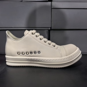 Top Grade Genuine <b>Leather</b> Rick <b>Sneakers</b> Stylish Thick Sole Luxury Owens Casual Shoes Outdoor Lace up Running Shoes - Product Image 3