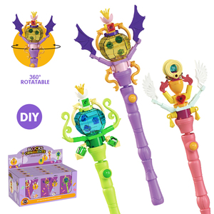 Cô Gái DIY Mini Mô Hình Kit Giáo Dục Xây Dựng Khối Thiết Lập Với Mê hoặc Wand Món Quà Sinh Nhật Cho Các lứa tuổi 5-7 Làm Bằng Nhựa - Product Image 2