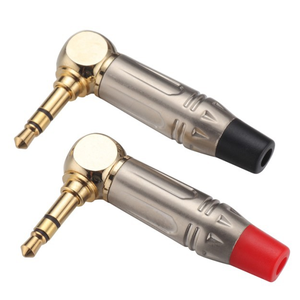 Conector TRS de 3,5mm en ángulo recto chapado en oro Tapones para auriculares estéreo de 1/8 "para tamaño de orificio 3,5mm - Product Image 2