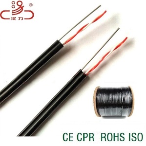 HanLI fil de chute auto-porteur 1*2*0.5cu + 1.2 fil d'acier <span class=keywords><strong>ADSL</strong></span> VDSL <span class=keywords><strong>fibre</strong></span> paire G652D solide - Product Image 2