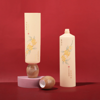 Tube Kosmetik Cetak Warna Penuh Estetika Oriental 100ml dengan Tutup Lipat Kustom untuk Pembersih Wajah dan Losion Bayi