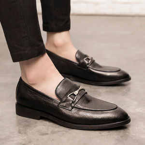 Chaussures habillées décontractées pour hommes en cuir véritable de première qualité, style tendance, en cuir de vachette de première couche - Product Image 2