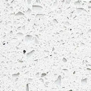 Pha lê trắng lấp lánh Trắng Nhân Tạo thạch anh đá tấm siêu Jumbo Kích thước nhân tạo đá Vanity truy cập 3 bồn rửa - Product Image 2