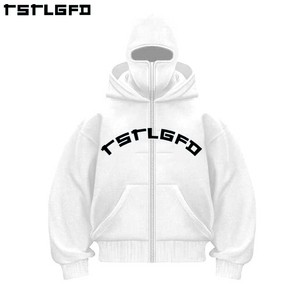 <strong>Clothing</strong> Manufacturer's Custom <strong>Ninja</strong> Masked Men Zipper Hoodie Heavy Cotton Patchwork Double Hood Balaclava 100% Cotton Winter - Product Image 6