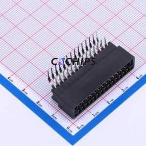 ER28BGFBK Gold Finger Connector Bent Lead Through Hole,P=2.54mm Connector EDGE SLOT 2.54mm 28P Right Angle Insert - Product Image 1