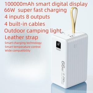 แท่นชาร์จแบตเตอรี่แบบพกพาขนาด100000มิลลิแอมป์พร้อม PD22.5W ชาร์จเร็วที่ใส่พอร์ต USB <span class=keywords><strong>4</strong></span>พอร์ตวัสดุ PVC - Product Image 4