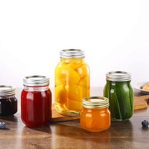 برطمانات زجاجية للبيع بالجملة برطمانات تعليب زجاجية واسعة الفم 4 أونصات 8 أونصات 16 أونصة 32 أونصة مع أغطية لمخللات المربى - Product Image 5