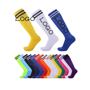 ถุงเท้ากีฬาแบบมีสีสัน ถุงเท้ากีฬาแบบยาวถึงเข่า สำหรับวิ่งและฟุตบอล สำหรับผู้ชาย คุณภาพสูง ขายส่ง - Product Image 1