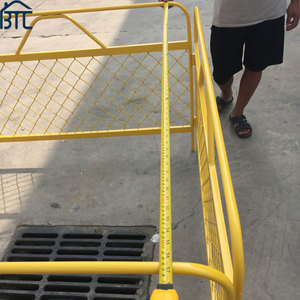 Vàng Thép cửa cống bảo vệ đường sắt tạm thời trang trại hàng rào và dây rào cản cho an ninh và kiểm soát đám đông xử lý nhiệt gỗ - Product Image 3