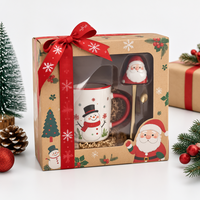 Boîte cadeau de Noël avec fenêtre en PVC, doublure en éponge, fermeture magnétique, écologique, durable, emballage de présentation, vente en gros, directement de l'usine