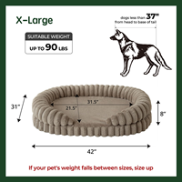 Canapés pour chiens en velours côtelé de luxe avec mousse à mémoire de forme, logo personnalisé, lits orthopédiques pour animaux de compagnie en mousse à mémoire de forme, housse amovible lavable, OEM ODM