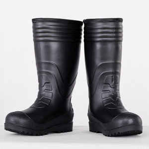 รองเท้าบูทยาง PVC แบบหุ้มข้อกลาง ป้องกันการลื่น ทนน้ำมัน ทนกรด ทนด่าง ใช้ได้ทั้งชายและหญิง สำหรับงานแปรรูปอาหาร ครัว และการเพาะเลี้ยงสัตว์น้ำ - Product Image 1