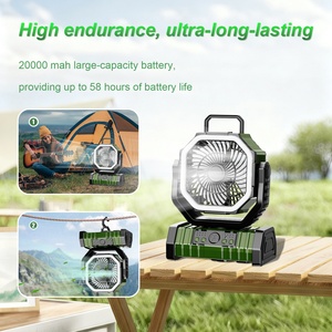 Quiet Fan High Speed FanOffice Desk Fan Camping Fan with Brushless Motor Remote Control LED <b>Light</b> for Outdoor Tent Picnic - Product Image 5