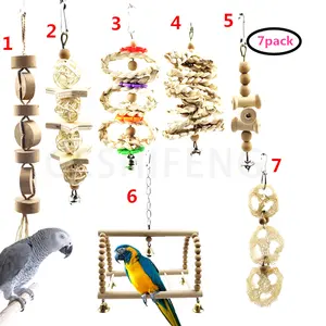Futtersuche Kauen Haustier Papagei Vogel Spielzeug Teil Soft Set liefert Javawood Bird Barsch