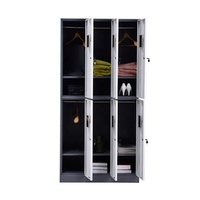 Casier à vêtements professionnel personnalisé OEM pour salle de sport, bureau, casier à chaussures à 6 portes, vestiaire, casiers de dressing