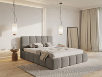 Lit de rangement multifonction en crème française, meubles de chambre à coucher, lit rembourré doux 2025, lit de mariage