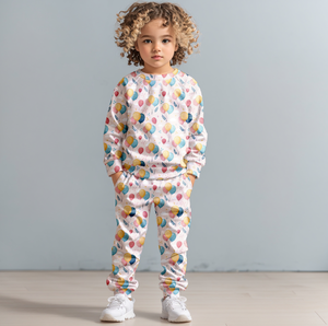 Custom alta qualidade gola camisola conjunto com bolso roupas de bambu Halloween infantil - Product Image 5