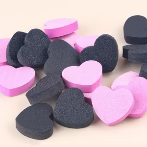 Bloques de limas de uñas de esponja rosa de doble cara 100/180, pulidor de lija, forma de corazón, herramientas de manicura - Product Image 2