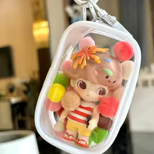 High Quality Mini Key Storage Bag Transparent PVC Blind Box with Straps Fashionable Trendy Coin Wallet and Car Key Chain Gift