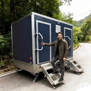 Remorque Toilettes Mobiles de Luxe Portables 3 Cabines avec Ventilation Commerciale, Système de <span class=keywords><strong>Chauffage</strong></span> et Réservoir d'Eau Fraîche pour Camping et Parcs - Product Image 3