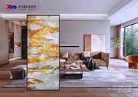 Panel Divisor de Vidrio Artístico Decorativo, Laminado, Anti-UV, Impermeable, Diseño Personalizado para Hotel, Villa, Oficina, Baño, Duradero y Moderno