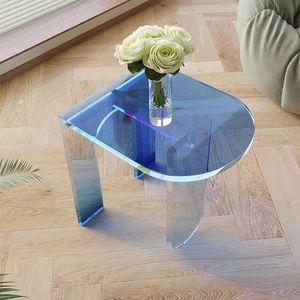 JINS Nuevo diseño Precio al por mayor Acrílico Mesa auxiliar de café Estilo moderno Mesa auxiliar en forma de C Sofá Mesa auxiliar - Product Image 1