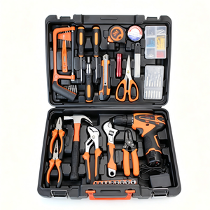 Kit d'outils électriques combinés avec perceuse sans fil et perceuse à percussion, 56 à 70 pièces, ensemble d'outils à main pour la maison, dans une boîte <span class=keywords><strong>de</strong></span> rangement pour le bricolage à domicile - Product Image 4
