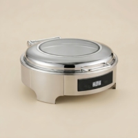 Intelligenter elektrischer Chafing Dish mit Temperaturregelung, Dampf- und Heizfunktion für Buffets, gewerblicher Speisenwärmer aus Edelstahl für Restaurants