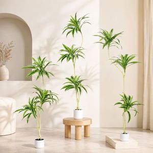 Plante Artificielle Décorative Dream Castle en Fer, 1,5m, 1,8m, 2,1m, pour Décoration Intérieure sur Pied, Idéale pour Salon et Centre Commercial - Product Image 2