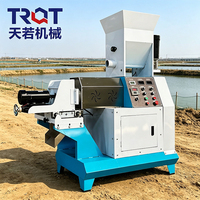 Machine extrudeuse de granulés flottants multifonctionnelle TRQT 50 kg/h pour aliments pour poissons et chiens, construction en acier au carbone pour usine d'aliments aquatiques