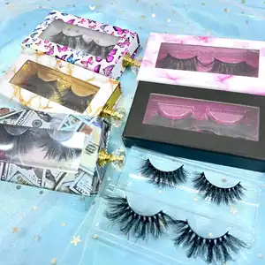 25มม.ขนตาMink Mink Lashsesบรรจุภัณฑ์25มม.ขนตาMink Ready To Ship