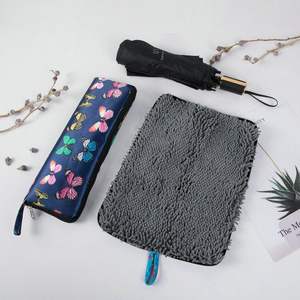 Sac de parapluie imperméable absorbant en Fiber, <span class=keywords><strong>housse</strong></span> de rangement à séchage rapide, conception personnalisée, pochette étanche à <span class=keywords><strong>fermeture</strong></span> <span class=keywords><strong>éclair</strong></span> pour parapluie pliant - Product Image 5