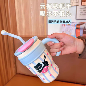 Happytyme Stainless Steel Tumbler Large Capacity Insulated With Straw And Handle For Travel - Product Image 5