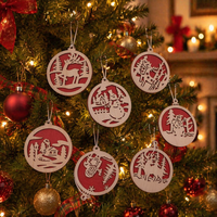 MDF Maßgefertigter Weihnachtsbaum-Anhänger Weihnachtsparty-Dekoration Festtagsgeschenk