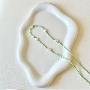 Collar NS5110 con Cuentas de Semillas Verdes Suaves, Imitación de <span class=keywords><strong>Perla</strong></span>, Chapado en Oro de 18K, para Mujer, Joyería Boho de Verano - Product Image 5