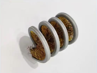 Brosse ronde de polissage personnalisée avec anneau d'étanchéité en laiton à enroulement interne et ressort de ponçage